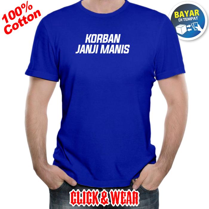 Gambar Kaos Distro - Korban Janji Manis - Biru, XXL dari Liu Askara undefined Tokopedia