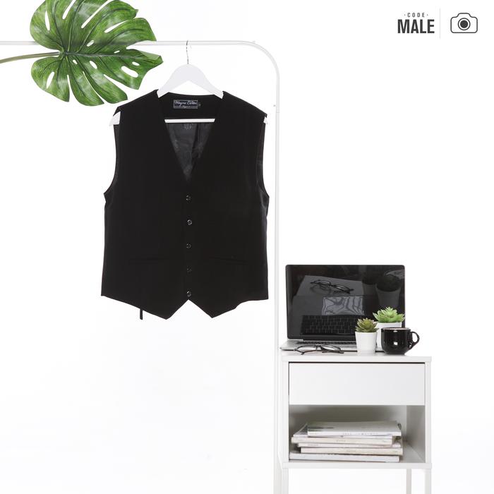 Gambar rompi pria, rompi jas, vest pria - M, Hitam dari Code Male undefined Tokopedia