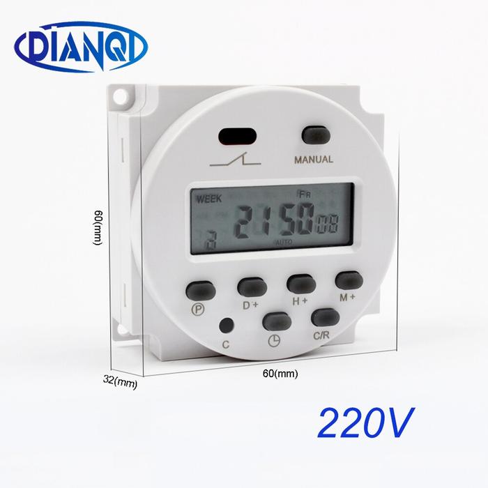 Jual CN101A 220V AC Digital LCD Power Timer Programmable Time Switch ...