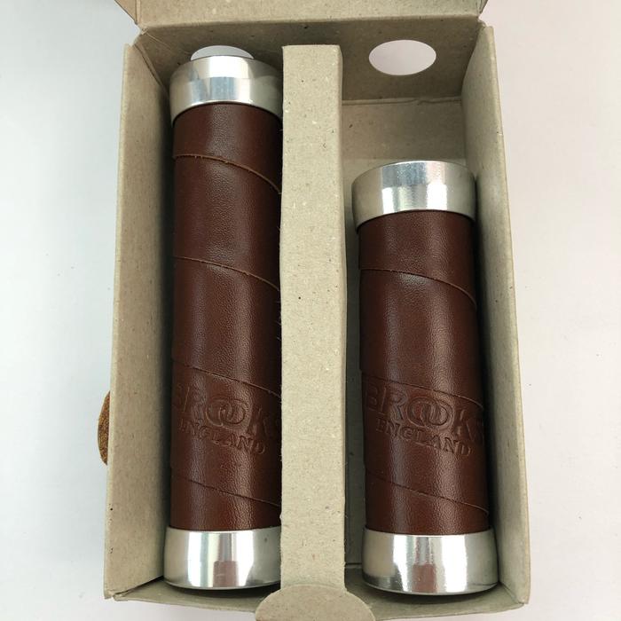 Brooks Ergon 100mm Gp1 Promo BROOKS Slender Grips Brown R-100mm L