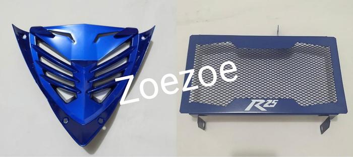 Tutup Radiator R25 Jual Paket V Grill Yamaha R25 Plus Cover Radiator R25 Tutup Mesin R25 ...