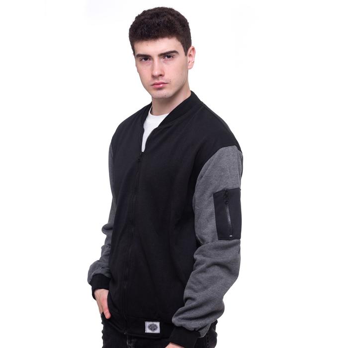 Gambar Jaket Bomber Fleece Velcro Combi Pria Jacket Motor Outdoor Outer Casual Original - HITAM ABU dari TEAF OFFICIAL undefined Tokopedia