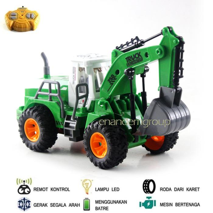 Gambar Mainan Mobil Remot Kontrol RC Truk Buldoser - Hijau dari enandemshop undefined Tokopedia