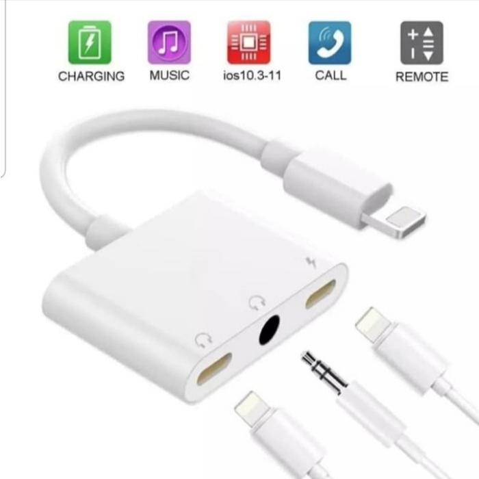 Jual Dual Lightning 3.5mm Headphone 