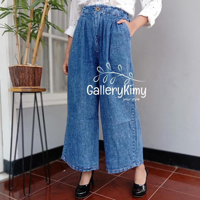 Jual celana jeans wanita vita kulot 