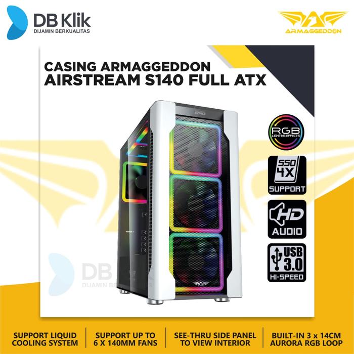 Casing Armaggeddon AirStream S140 EATX - Armagedon S140 RGB E-ATX