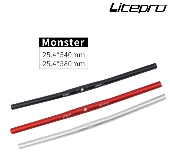 Gambar Handlebar Handle Bar Stang Sepeda Lipat Flat Litepro Monster 25.4*58 - Hitam dari speedyman undefined Tokopedia