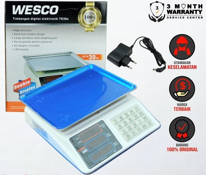 Jual Timbangan Digital Wesco TD 30 E Alat Ukur 30 KG TD30E - Kota Bogor ...