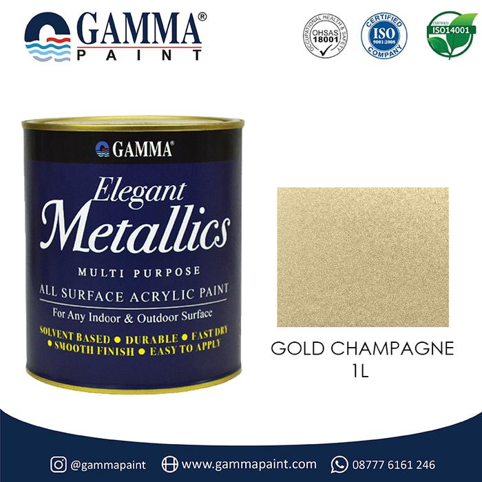 Jual Elegant Metallics - GOLD CHAMPAGNE - Cat Duco Metalik NC Besi