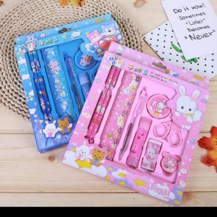 Gambar alat tulis anak set 9in 1 - perlengkapan sekolah set lengkap dari Kadoperabot undefined Tokopedia