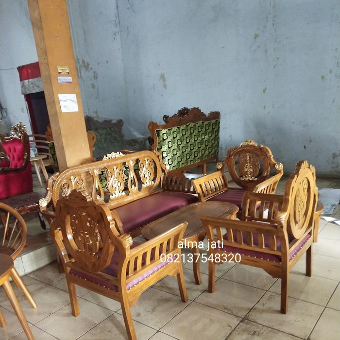 Gambar kursi tamu minimalis kartini jati ukir jepara murah kursi sofa dari almajatimebel undefined Tokopedia