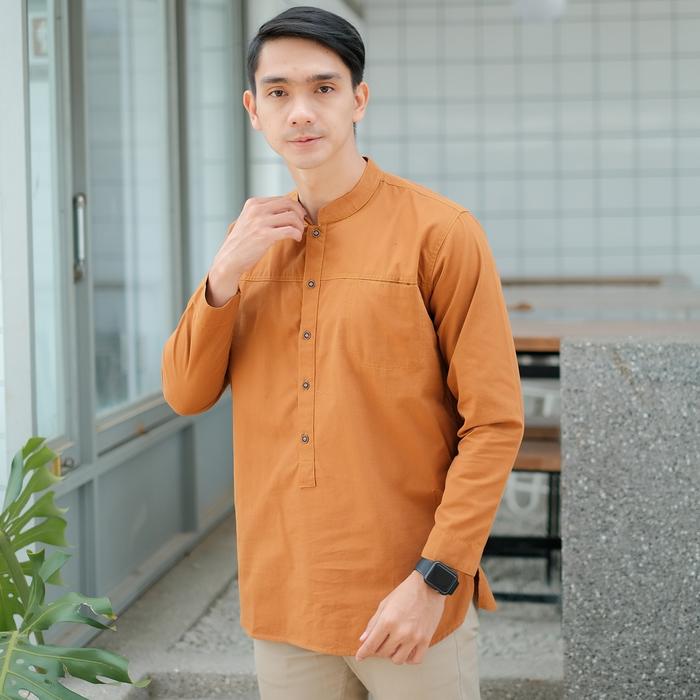 Gambar Baju Koko Pria - Pakaian Muslim Pria - Baju Muslim Trend Masa Kini - M, Mustard dari AMORA CLOTHES undefined Tokopedia