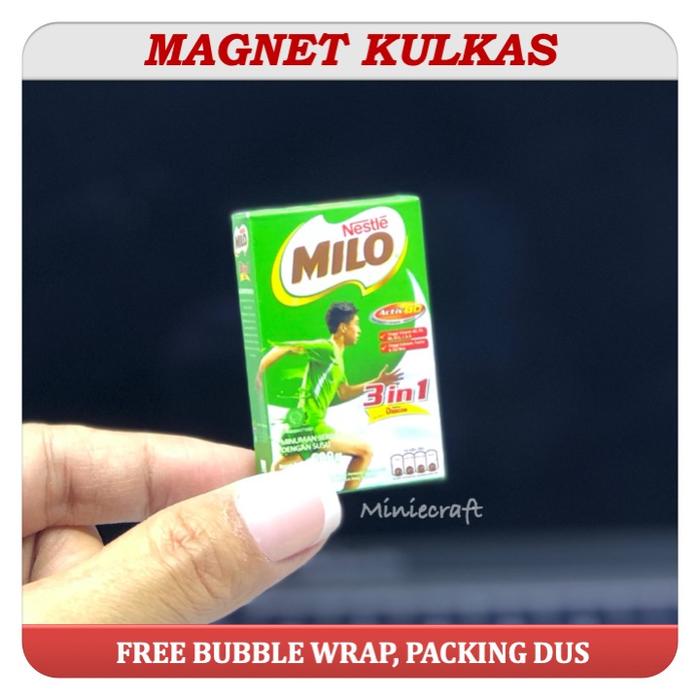 Gambar MAGNET TEMPELAN KULKAS MINIATUR MILO 3IN1 - KOTAK dari Minie Craft_NEW undefined Tokopedia