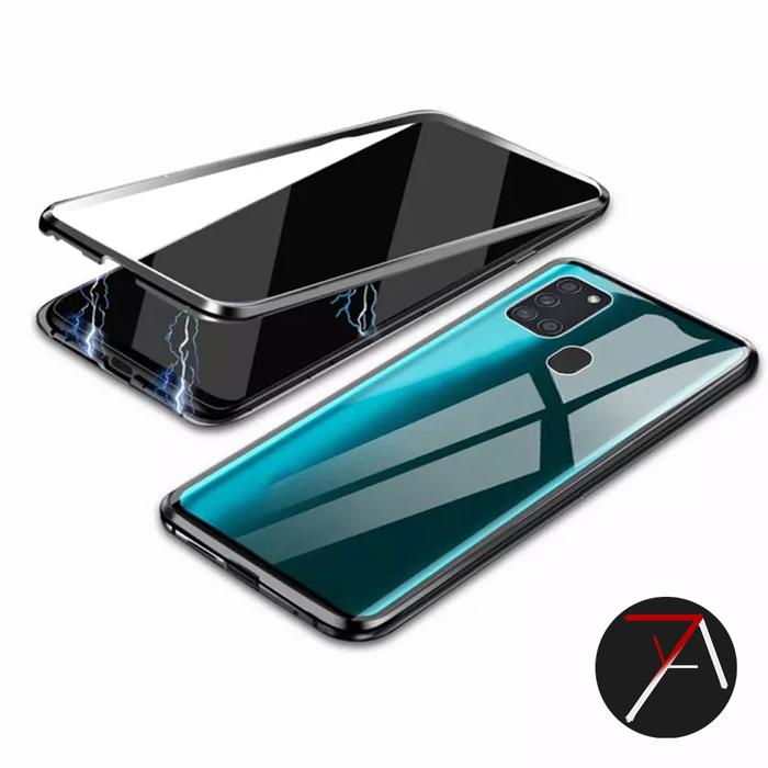 Gambar Samsung Galaxy A21s Magnetic Case Metal Glass Back Cover Casing 2 in 1 - Merah, Samsung A21S dari 17 Agustus Case undefined Tokopedia