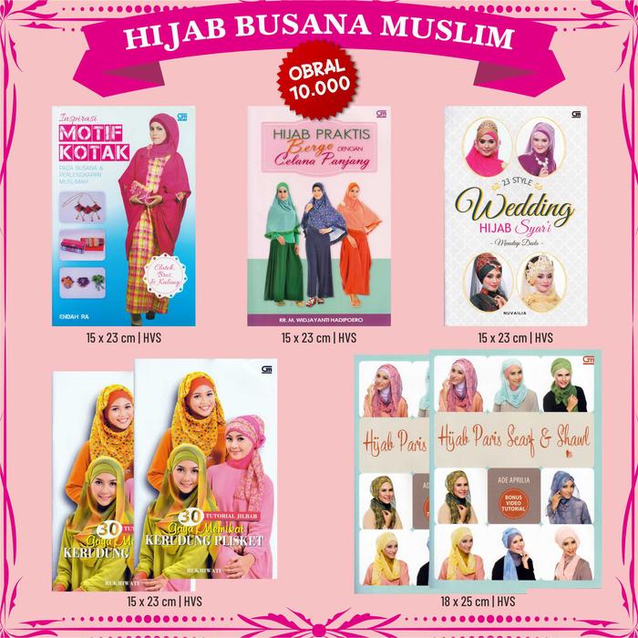 Gambar BUKU HIJAB BUSANA MUSLIMAH OBRAL MURAH 10.000 MOTIF KOTAK DLL - motif kotak dari Pustaka Baru Press Kab. Bantul Tokopedia