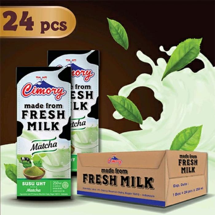 Gambar 1 DUS (24pcs) - CIMORY SUSU UHT 250ml MATCHA dari Toko Sarah Amanda undefined Tokopedia