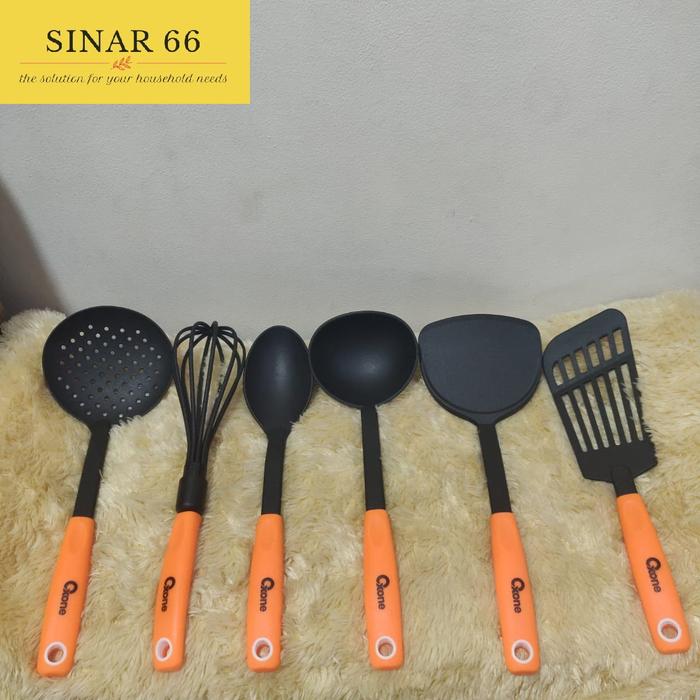 Gambar OXONE ALAT MASAK KITCHEN SET TOOLS 6 IN 1 SPATULA OX 953 OX953 - Orange dari sinar66.id undefined Tokopedia