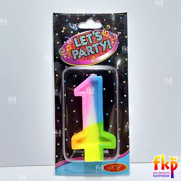 Gambar Lilin Angka Rainbow - Lilin Ulang Tahun Warna Warni - Birthday Candle - Angka 1 dari FKP Store undefined Tokopedia