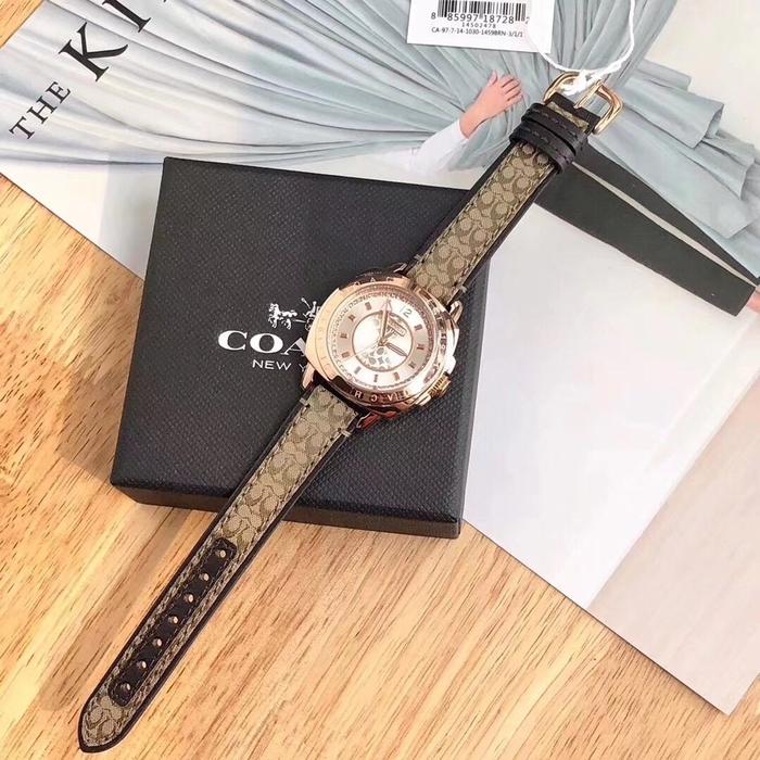 coach watch pink face