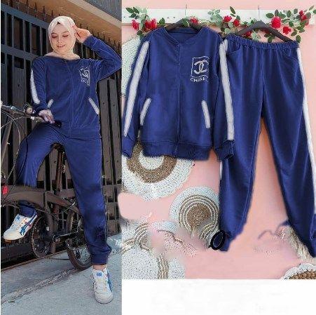 Gambar Baju Setelan Olahraga Gowes Sepeda Hijab Muslimah Kekinian Terbaru - Navy, L dari Peyie21 undefined Tokopedia
