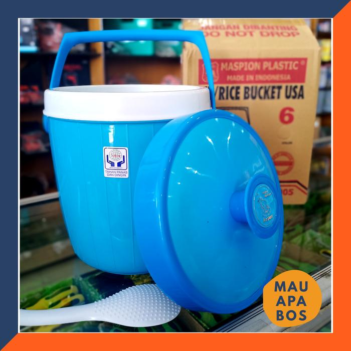 Gambar Termos Nasi / Es Maspion 6L - Biru dari mauapabos undefined Tokopedia
