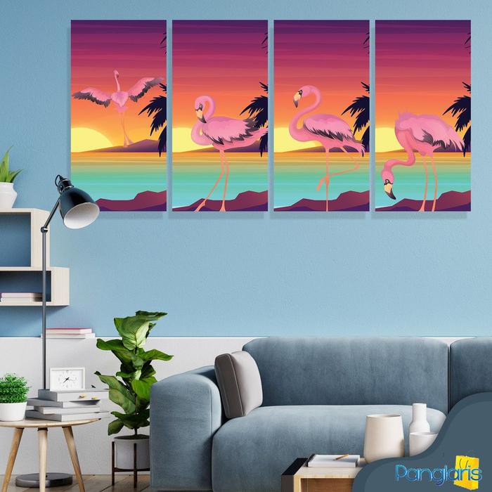 Gambar Hiasan Dinding Rumah Motif Flamingo Pajangan Poster Kayu Minimalis - Motif-Random dari Panglaris undefined Tokopedia