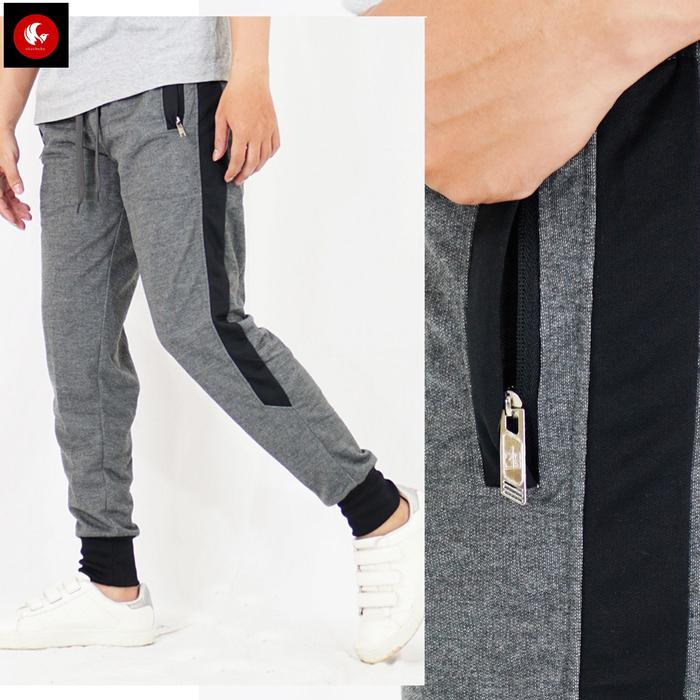 Gambar Kurt Celana Panjang Training Olahraga Pria Jogger Pants Okechuku - Abu tua, M fit to L dari Okechuku undefined Tokopedia