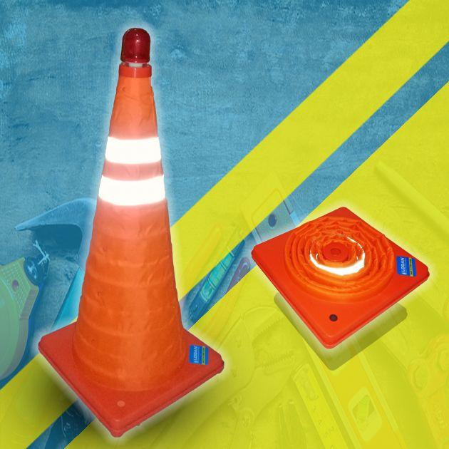 Gambar Kerucut Jalan Lipat 60 Cm Logan/Kerucut Lalu Lintas/Traffic Cone dari Logan Handtools undefined Tokopedia