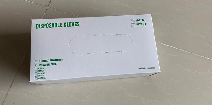 Gambar READY Sarung Tangan Latex Dispossable Gloves Powder Free 100 pcs dari goodstorejktt undefined Tokopedia