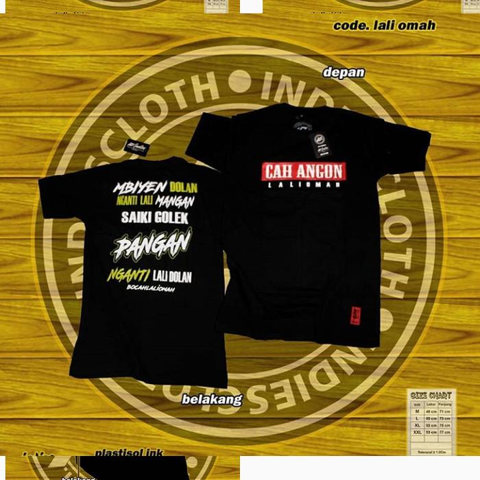 Gambar Kaos Distro Pria Wanita | Kaos Plesetan | Cah Angon | T - Shirt Cotton - M dari N98 STORE undefined Tokopedia