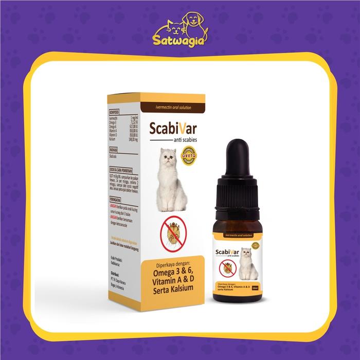 Gambar ScabiVar Sirup Untuk Atasai Scabies Kudis Budukan Keropeng Pada Kucing dari satwagia undefined Tokopedia