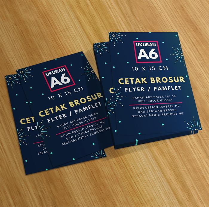 Gambar CETAK BROSUR FLYER LEAFLET PAMFLET (PAKET 100 LEMBAR) ART PAPER 120 GR - A6  10 X 15 dari Geo Grafika undefined Tokopedia