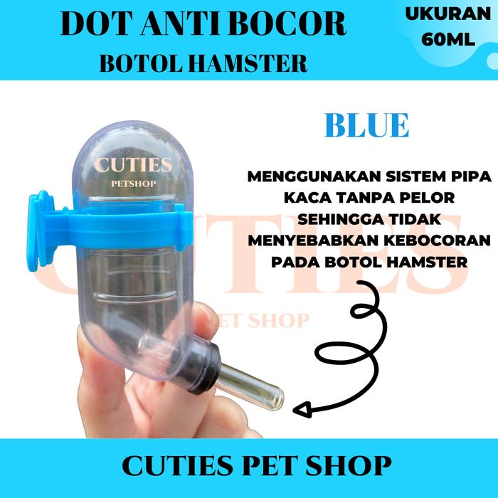 Gambar Botol Minum Hamster Mini / Dot Anti Bocor 60ml - Biru dari Cutiespetshop undefined 3 Tokopedia