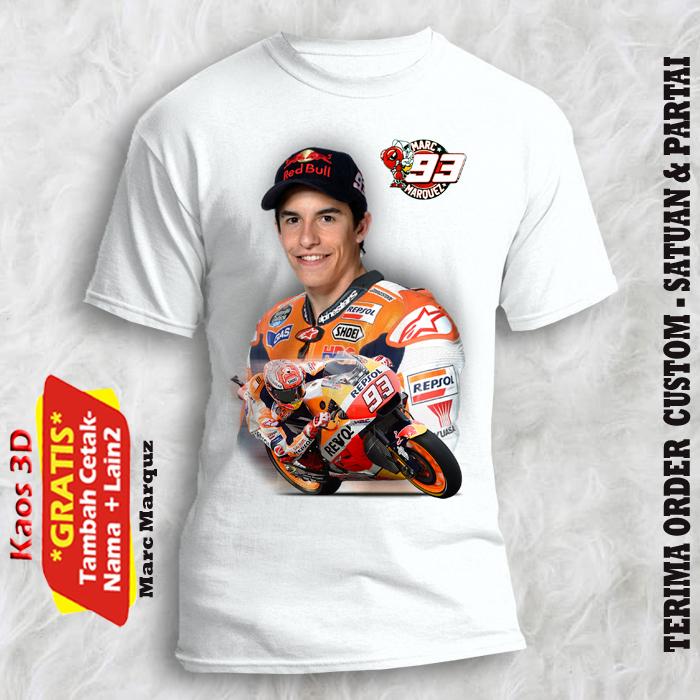 Gambar Kaos 3d Marc Marquez Ukuran Dewasa Kualitas Cetak Real Pick - Putih, XS dari Yafi & Khyla Onlineshop undefined Tokopedia