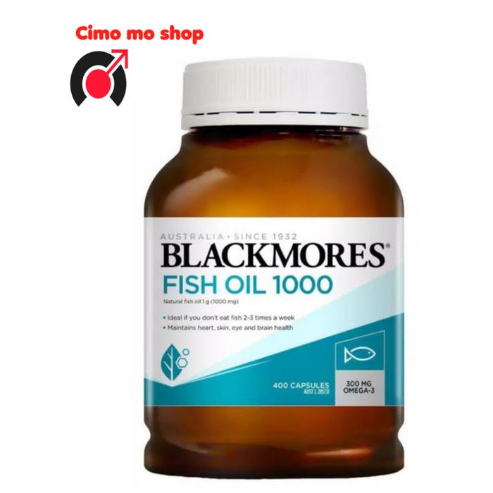 Gambar blackmores fish oil 400 kapsul 1000mg - kemasan baru dari Cimo mo shop undefined Tokopedia