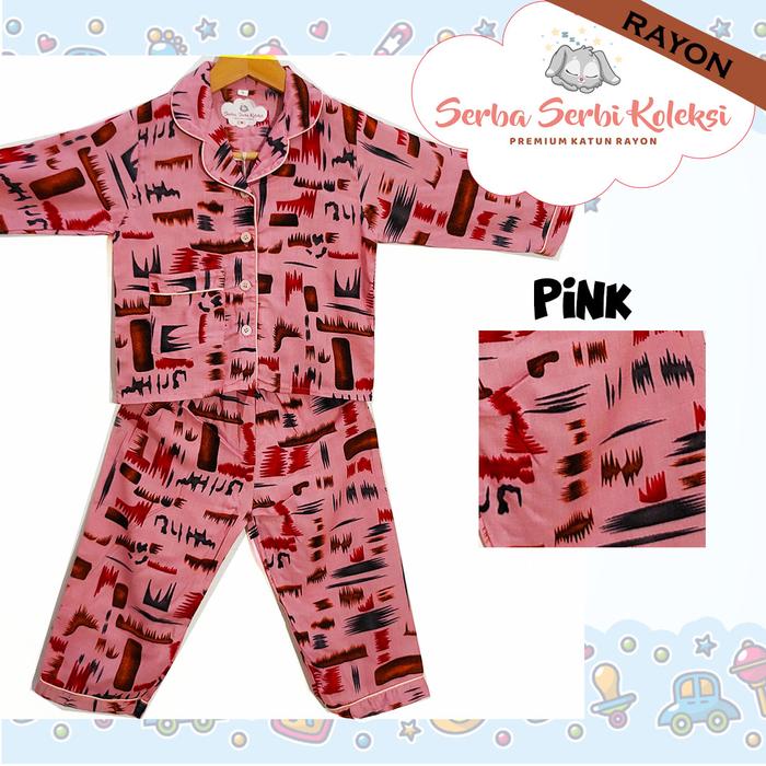 Gambar PIYAMA ANAK LENGAN PANJANG / BAJU TIDUR ANAK KATUN PREMIUM - PP45 - Pink Anggun, M dari SerbaSerbiKoleksi_NEW undefined Tokopedia