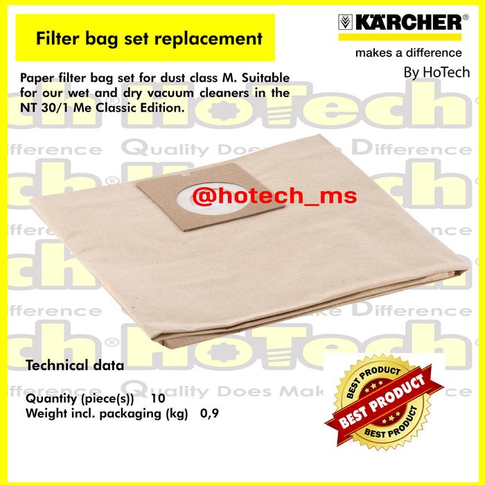 Gambar Karcher Filter Bag For Vacuum Cleaner NT 30/1 ME Classic dari HoTech Official Store undefined Tokopedia