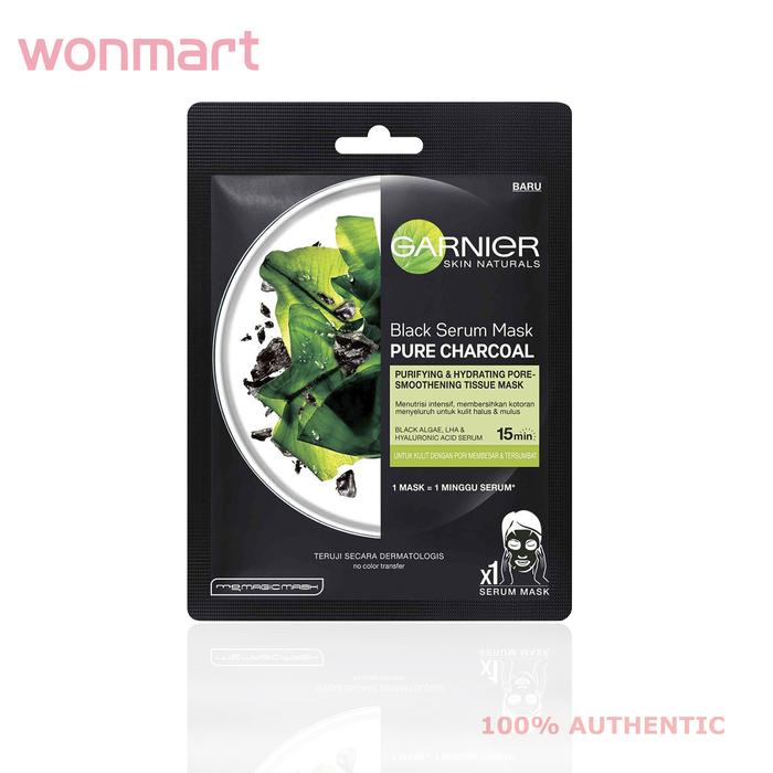 Gambar Garnier Serum Mask - All Variant - BLACK ALGAE dari Wonmart Store undefined Tokopedia