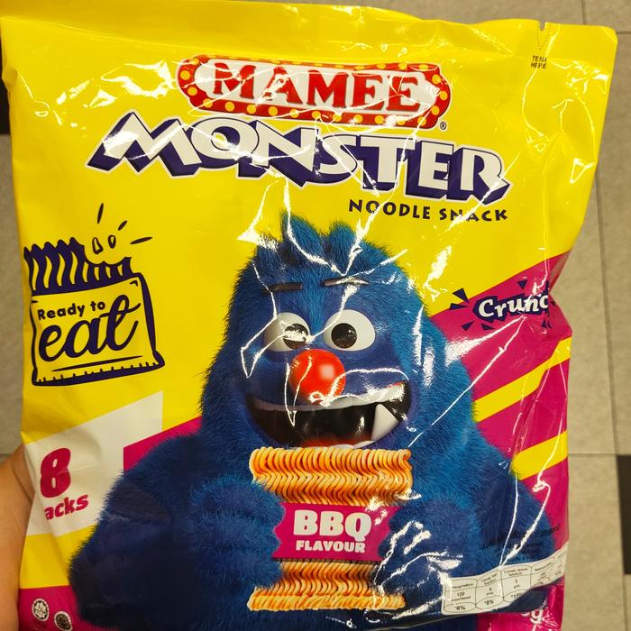 Gambar MAMEE MONSTER NOODLE SNACK BBQ FLAVOUR 8PACKS 200GR dari TOKO BEN 23 undefined Tokopedia