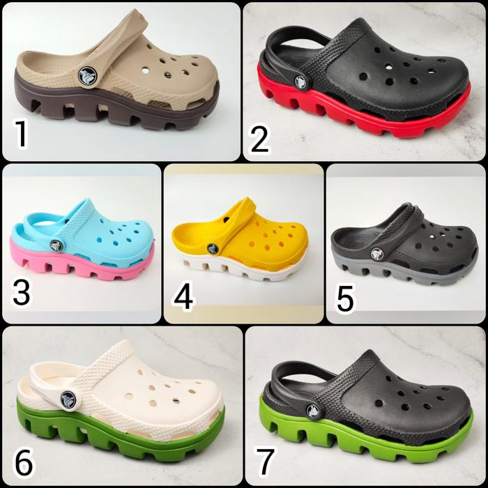 Gambar Sepatu Sandal Crocs Duet Sport Junior / Sendal Crocs Anak Size 32-35 - Hitam, J1 / 33 dari Winnshoes.id undefined Tokopedia