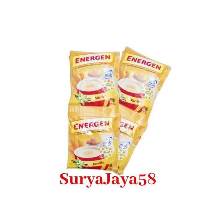Gambar Minuman berenergi Energen Sereal Rasa Vanila |Rencengan/ Ecer dari SuryaJaya58 undefined Tokopedia