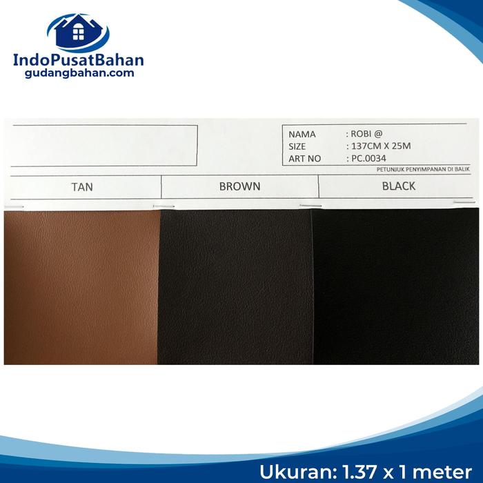 Gambar BAHAN KULIT IMITASI SINTETIS OSCAR PVC ROBI - 1m x 1.37m, TAN dari IndoPusatBahan undefined Tokopedia