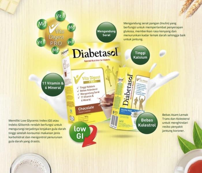 Gambar Diabetasol vita digest 630 gram ( susu nutrisi pasien diabet ) - Vanila dari Apt Sehat Abadi undefined Tokopedia