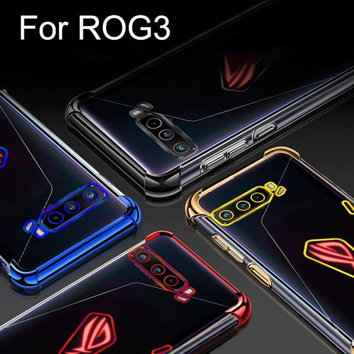 Gambar READY!!! Case Asus Rog Phone 3 Plating Chrome Softcase - List Hitam dari jayakarta aksesoris handphone undefined Tokopedia