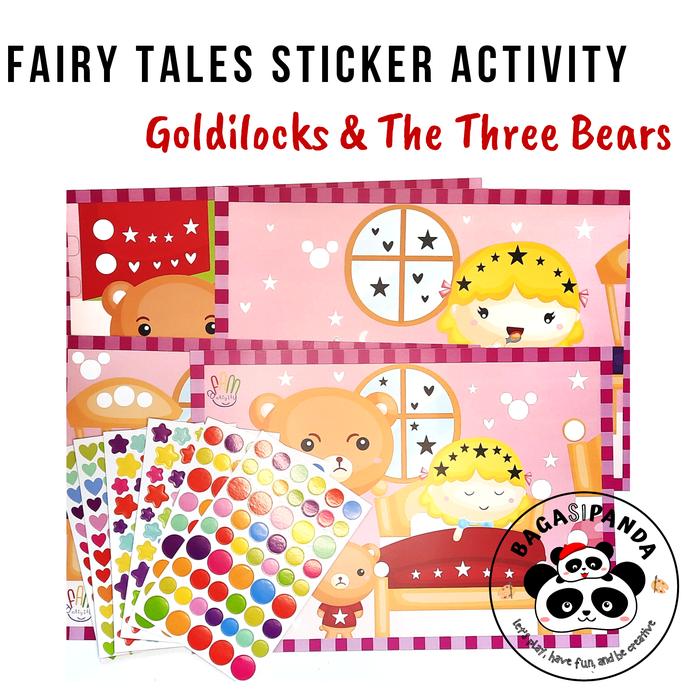 Gambar Story Card Dongeng Anak dengan Aktivitas Menempel / Kartu Bercerita - Goldilock dari Bagasi Panda undefined Tokopedia