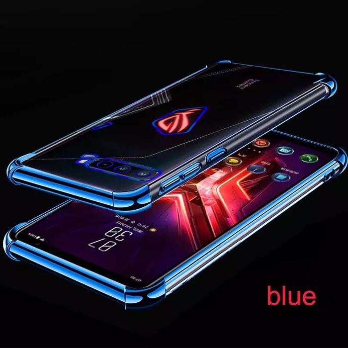 Gambar ASUS ROG PHONE 3 case Clear Plating List Chrome Soft Premium Casing - Biru dari deer case undefined Tokopedia