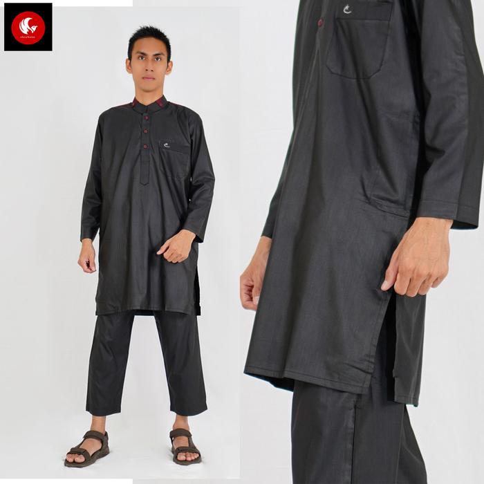Gambar Setelan Gamis Turki Al-Isra Pakaian Gamis Pria Fashion Muslim - Hitam, S dari Okechuku Kota Administrasi Jakarta Barat Tokopedia