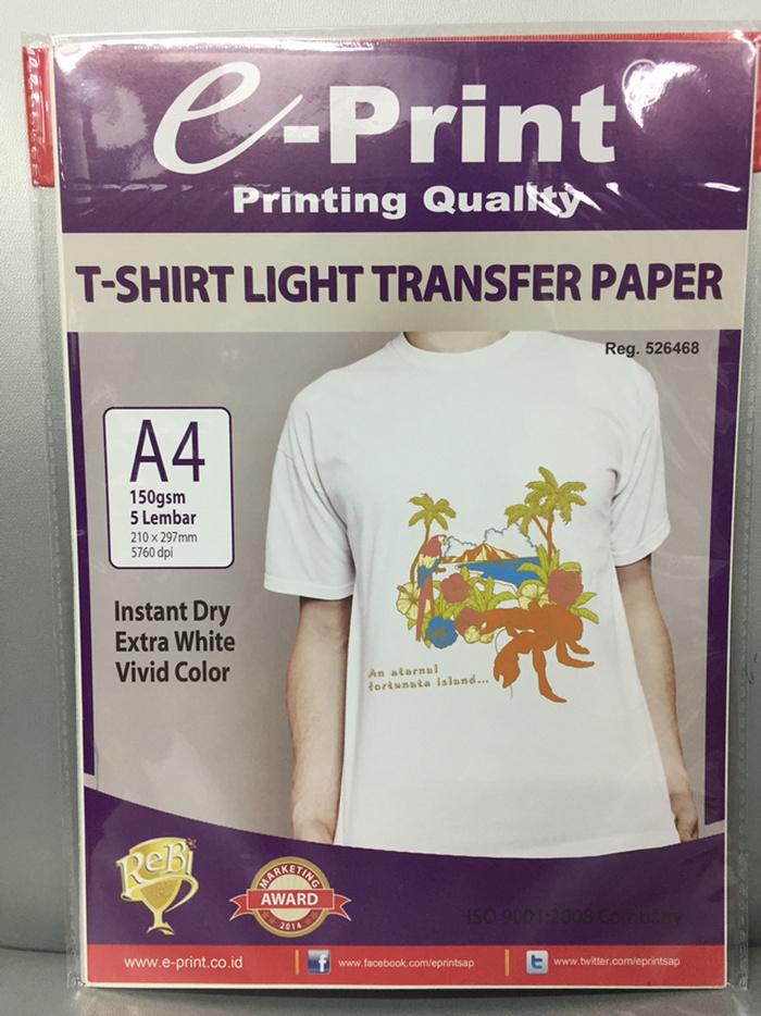 Tshirt Printing Instant T Shirt Jual E-Print T-Shirt Light