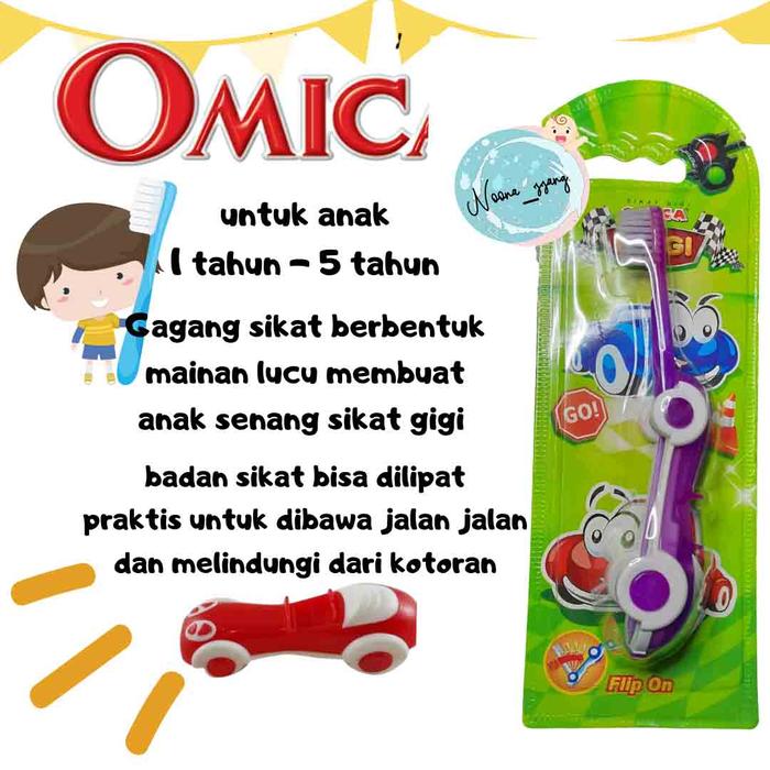 Gambar Sikat gigi anak lipat OMICA MOGI 1 - 5 tahun bentuk mobil lembut COD - Ungu dari Noona_jjang undefined Tokopedia