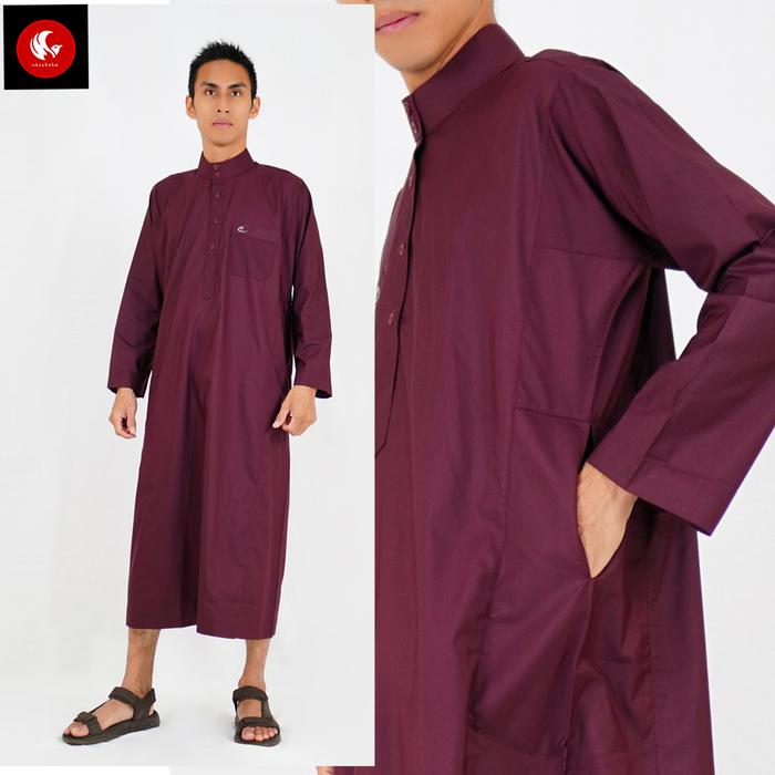 Gambar Al-isra Jubah SALMAN Pakaian Gamis Pria Muslim Motif Polos - Marun, S dari Okechuku Kota Administrasi Jakarta Barat Tokopedia